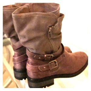 Brown Leather combat Boots size 9
